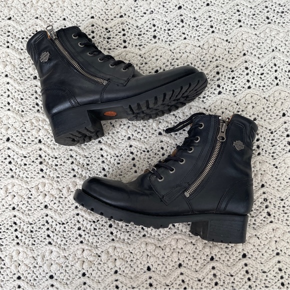 HARLEY-DAVIDSON Women's Asher Motorcycle Boot - Short Leather Boot With Dual Zippers - View #4